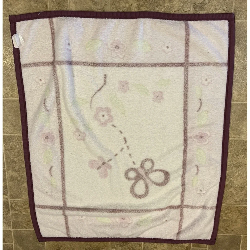 Y2K COCALO‎ Sugar plum Purple Butterfly Luxe Minky Plush Baby Crib Blanket